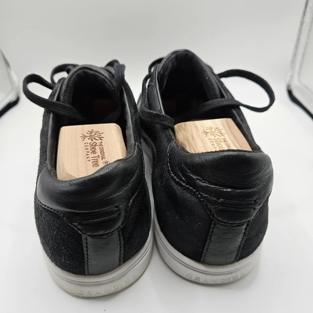 Cole Haan Grand.OS Women Size 10.5 B Black Leather Suede Low Top Casual Sneakers - Picture 7 of 10